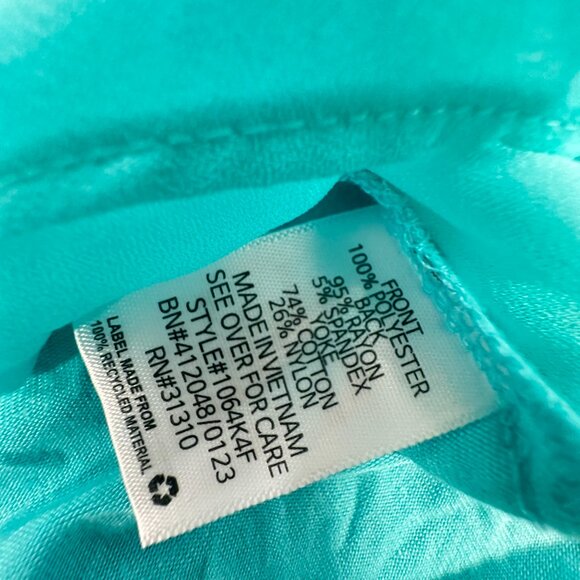 NEW! By & By Front Tie Not Tank Top Azure XS Cotton Blend $39 Lightweight - Picture 6 of 11